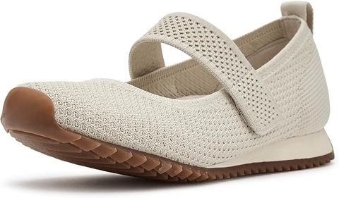 Giày nữ BORN Women's Newbury Jane Shoe Color Cream Knit (White) - Giày nữ xuất khẩu Mỹ, Eu
