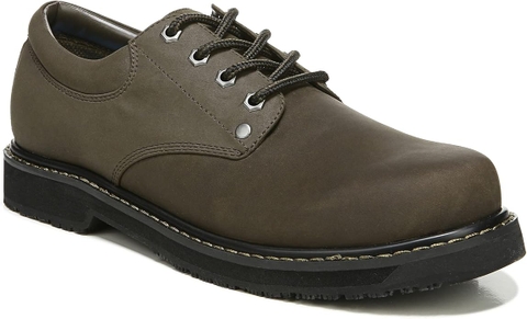 Giày da nam da sáp thật Dr. Scholl's Shoes Men's Harrington II Slip Resistant Work Oxford - Giày nam xuất khẩu Mỹ