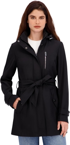 Áo Khoác Nữ Xuất Dư Âu, Mỹ Nautica Bonded Rain Jacket With Belt – Chống Thấm, Chống Gió, Sang Trọng, Thanh Lịch