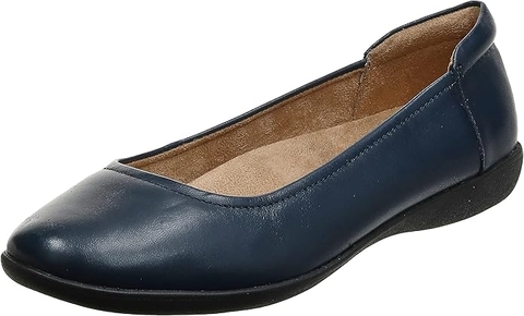 Giày búp bê nữ SOUL Naturalizer Womens Flexy Flat Navy Leather - Giày nữ xuất Mỹ, Âu