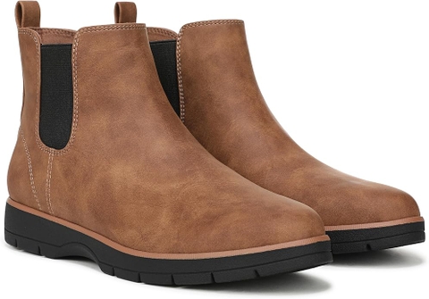 Boot nữ da bò thật Dr. Scholl's Shoes Women's Northbound Chelsea Boot Color Honey Brown Faux Leather - Giầy xuất khẩu Âu, Mỹ