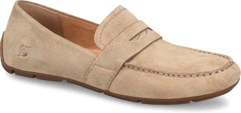 Giày nam da thật BORN Men's Born Melinda Loafers Taupe Suede Comfort Slip-On Shoes - Giày nam xuất khẩu Mỹ, Eu