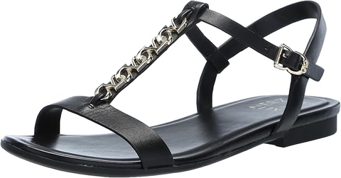Sandal nữ Naturalizer Womens Teach Chain-link Detail Flat Sandal - Giày nữ xuất dư Âu, Mỹ