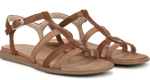 Sandal nữ Naturalizer womens Julia Strappy Sandal Color Toffee Brown Faux Suede - Giày nữ xuất dư Âu, Mỹ