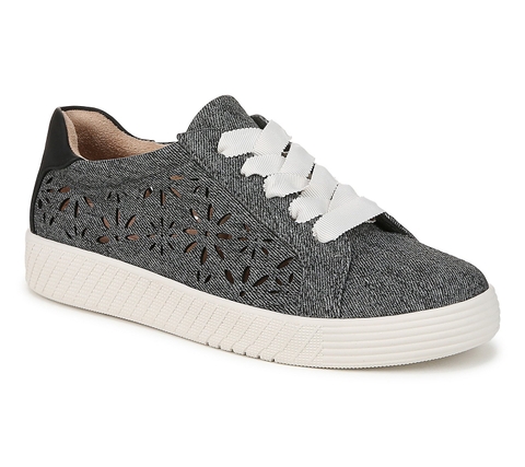 Giày Sneaker Nữ SOUL Neela-Perf Sneaker Color Black Denim Pattern Faux Leather - Giày nữ xuất khẩu Âu, Mỹ