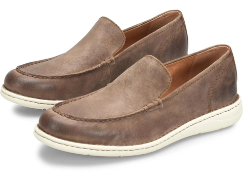 Giày lười nam da thật Men's Born Thaton Driver Loafer - Taupe Brown đế siêu nhẹ, siêu êm - Giày nam xuất khẩu Mỹ, Eu