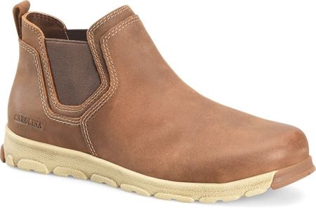 Giày bảo hộ nam, giày đi xe PKL, giày đi phượt da bò thật, chống nước, mũi bọc thép, đế cách điện và chống đinh chính hãng Carolina Ankle Brown Boots for Men - Giày nam xuất khẩu Âu, Mỹ