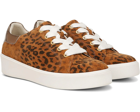 Giày nữ VNXK Naturalizer Morrison Leopard Print Lace Up Sneakers - Giày xuất Mỹ, Âu