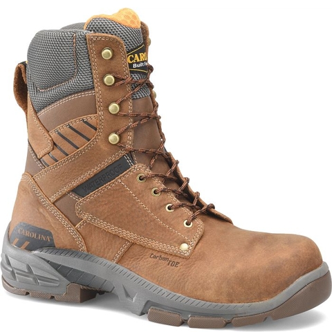 Giày bảo hộ nam, giày đi xe PKL, giày đi phượt da bò thật, chống nước, mũi bọc thép, đế cách điện và chống đinh chính hãng Carolina Bruno Hi 8