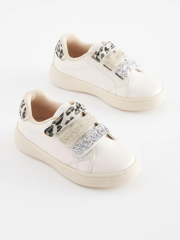 Giày Trẻ Em NEXT White Metallic Trainers  | Hàng Xuất Dư Chính Hãng