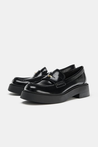 Giày nữ VNXK ZR CHUNKY SOLE LOAFERS, Black  - Giày nữ xuất khẩu Âu, Mỹ