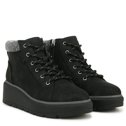 Boot nữ Dr. Scholl's Womens Nice Day Max Alpine Booties Color Black Smooth - Giày nữ xuất khẩu Âu, Mỹ