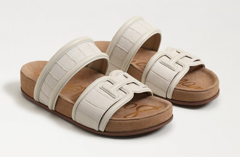 Sandal nữ Sam Edelman Rowan Slide Footbed Sandal COLOR:  Modern Ivory Leather - Giày nữ xuất Âu, Mỹ