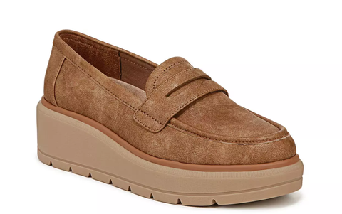 Giày nữ Womens DR. SCHOLL'S NICE DAY MAX Honey Brown RECYCLED Wedge Penny Loafer - Giày nữ xuất khẩu Âu, Mỹ