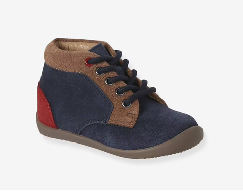 Giày Trẻ Em Xuất Dư Vertbaudet Lace-Up Soft Leather Ankle Boots – Thiết Kế Cho Bé Chập Chững Biết Đi