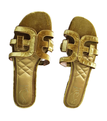 Dép sandal nữ nhung cao cấp Sam Edelman Women's Bay Flat Sandal - Giầy xuất khẩu Âu, Mỹ