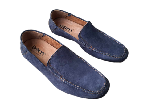 Giày lười nam da thật Born Men's Allan Color Navy (Dark Blue) - Giày nam xuất khẩu Mỹ, Eu