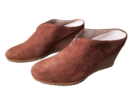 Giày sục nữ SOUL Naturalizer brown tan Haley mule - Giày nữ xuất khẩu Âu, Mỹ