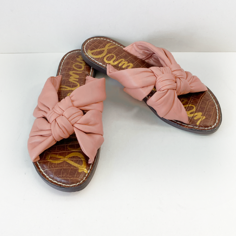 Dép da Slip on nữ Sam Edelman Garson Womens Pink - Giày xuất khẩu Âu, Mỹ