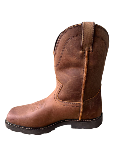 Giày bảo hộ nam, giày đi xe PKL, giày đi phượt da bò thật, chống nước, mũi bọc thép, đế cách điện và chống đinh chính hãng Justin Buster II 11