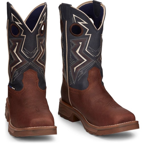 Giày bảo hộ nam, giày đi xe PKL, giày đi phượt da bò thật, chống nước, mũi bọc thép, đế cách điện và chống đinh chính hãng Tony Lama Force 11