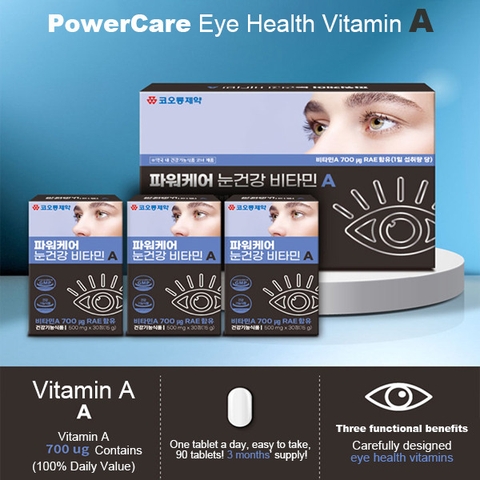 Kolon PowerCare Eye Health Vitamin A 1 Hộp (30T * 3) (3 tháng)