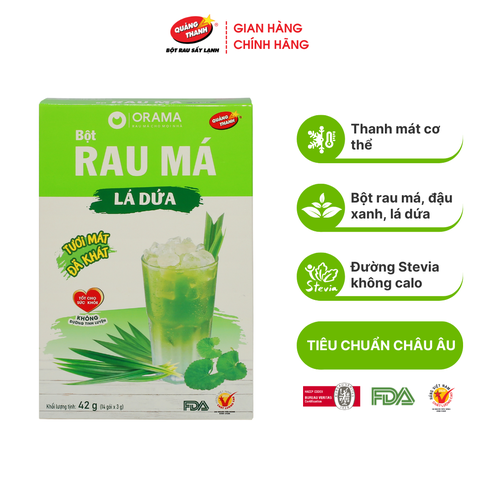 Hộp bột Rau má lá dứa (3g x 14 gói/hộp)