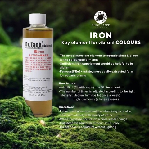 Phân nước Sắt (FE) Dr.Tank Iron cho cây thủy sinh