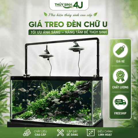 Giá treo đèn chũ U - Thanh ray treo đèn bể cá thủy sinh