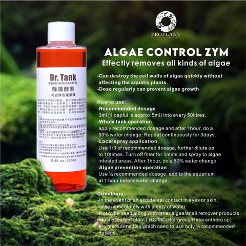 Dung dịch diệt rêu tảo hại Dr.Tank Algae Control Zym
