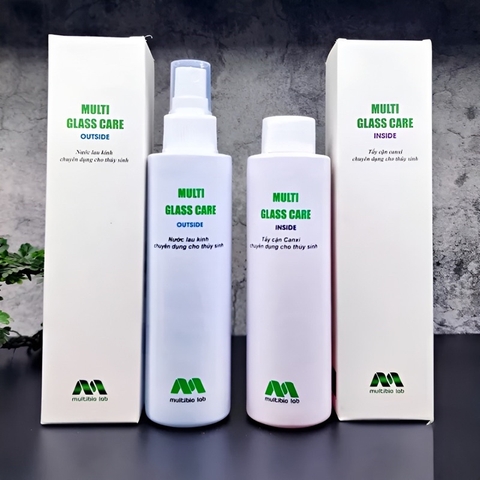 Multi Glass Care - Tẩy cặn canxi và nước lau kính cho hồ cá thủy sinh an toàn