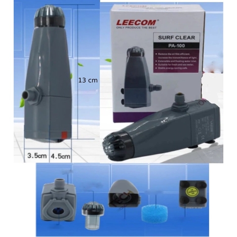 Lọc váng Leecom PA100 cho bể thủy sinh nhỏ