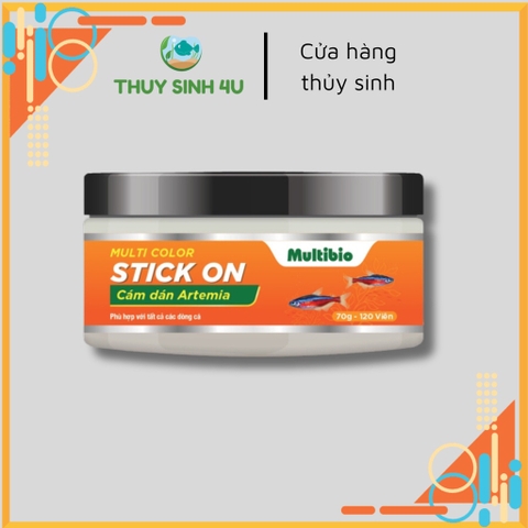 Thức ăn cám dán Multi Color STICK ON - Artemia  tăng màu cho cá cảnh thủy sinh