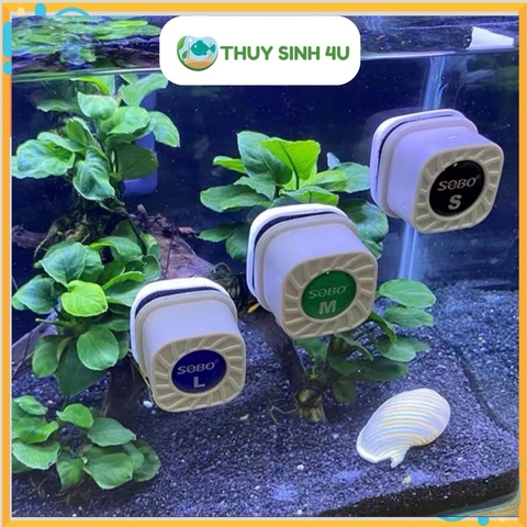 Nam châm cọ bể mini Sobo siêu gọn cho bể cá cảnh thuỷ sinh