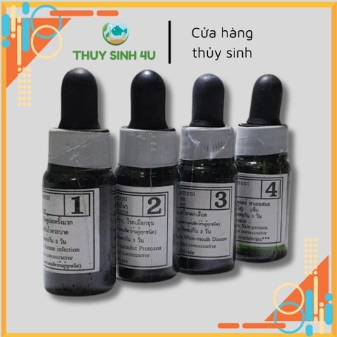 Bio Knock 1 2 3 4 - phòng và trị nấm trắng cá cảnh hiệu quả