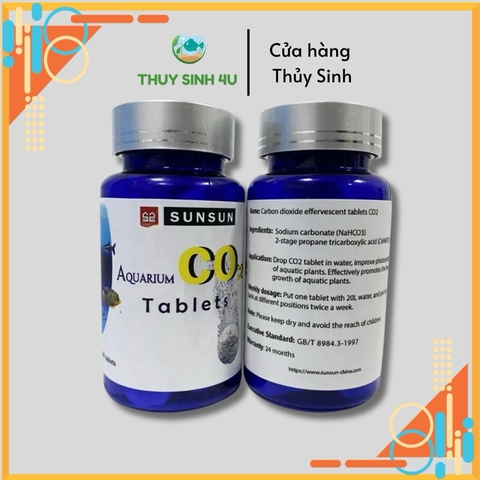 Viên nén sủi CO2 Sunsun thủy sinh cung cấp co2 cho cây phát triển