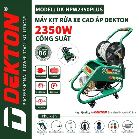 Máy rửa xe điện DEKTON DK-HPW2350AFR (CAO ÁP)