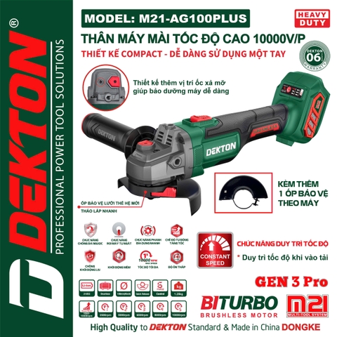 Máy mài tốc độ cao dùng pin DEKTON M21-AG100PLUS (chưa pin sạc)