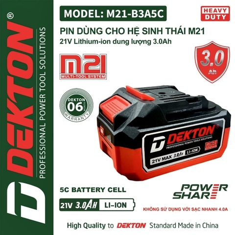 Pin 21V 3.0Ah DEKTON M21-B3A5C