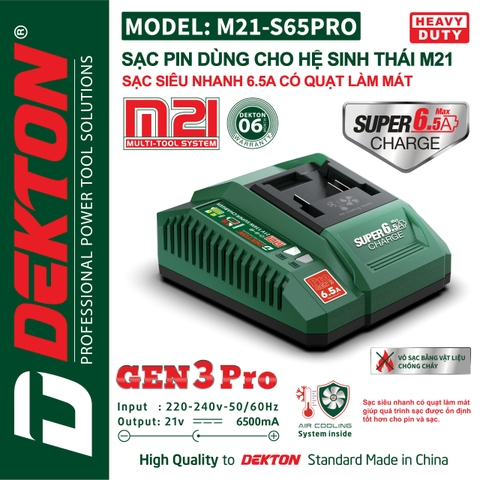 Sạc DEKTON 6.5A M21-S65PRO