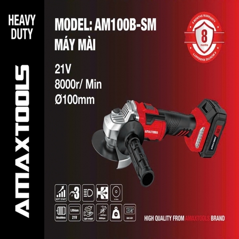 Máy mài sử dụng pin AMAXTOOLS AM100B-SM (chưa có pin sạc)