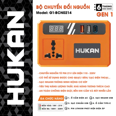 Đế chuyển đổi nguồn điện HUKAN G1-BCN0214
