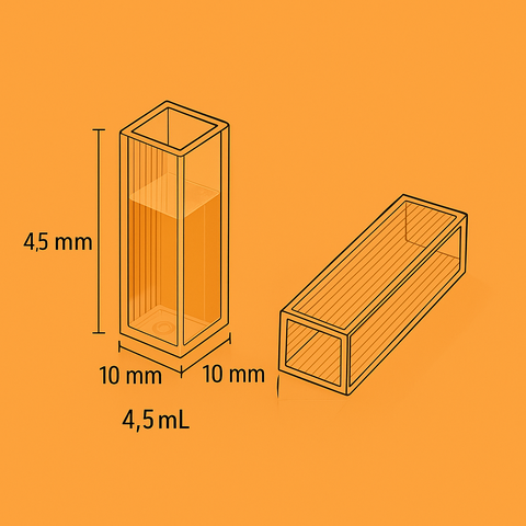 Cuvette nhựa PS, dung tích 4.5ml TYF107. Quy cách: 100 cái/ hộp, 1.000 cái/thùng, xuất xứ: Trung Quốc
