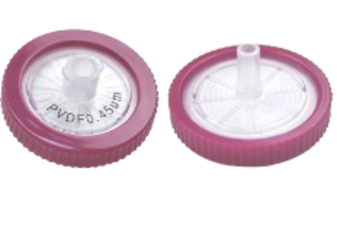 PVDF Hydrophobic 25 mm, 0.45 μm, Syringe Filter (Thân nước)