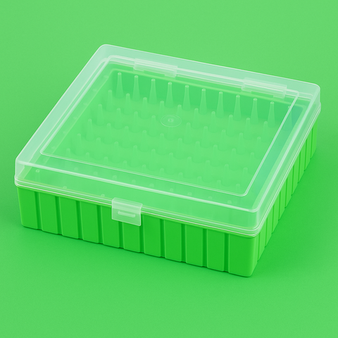 Hộp cryobox PC, chịu nhiệt -196°C đến +121°C, nắp rời, lưới chia ô – TYB311 – 100 cái/thùng, xuất xứ: Trung Quốc