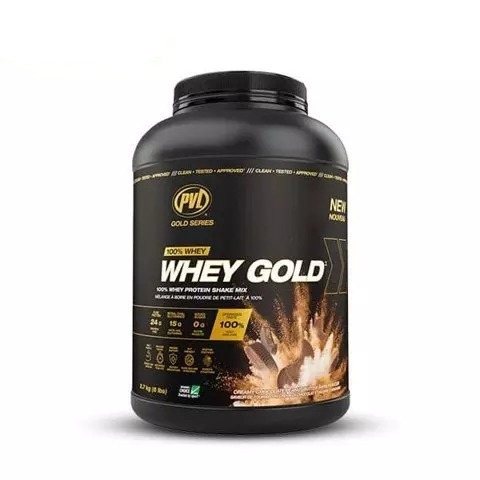 PVL Whey Gold - 100% Whey Protein Shake Mix, 6Lbs