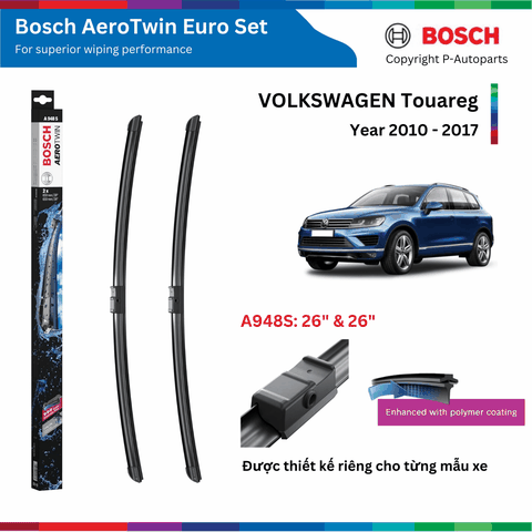 Bộ gạt mưa BOSCH AeroTwin Euro Set A948S 26