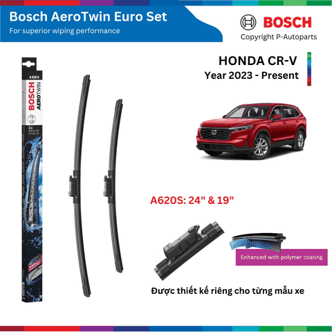 Bộ gạt mưa BOSCH AeroTwin Euro Set A620S 24