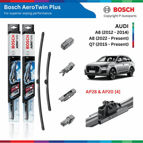 Bộ gạt mưa BOSCH AeroTwin Plus, AUDI Q7 đời xe 2006 đến nay, gạt nước Audi Q7