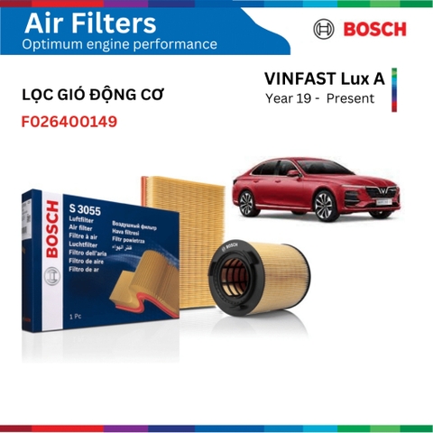 Lọc gió động cơ BOSCH Air Filters F026400149, VINFAST Lux A, Lux SA đời xe từ 2020 đến nay